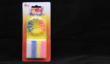 Ζωηρόχρωμα σπειροειδή κεριά Eco κέικ γενεθλίων σχεδίων φιλικό