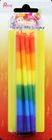 Paraffin Wax 12 Pcs Long Birthday Candles Multi Colored Smokeless
