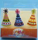 Tearless Cute Hat Shaped Birthday Candles Non Toxic OEM & DEM Service